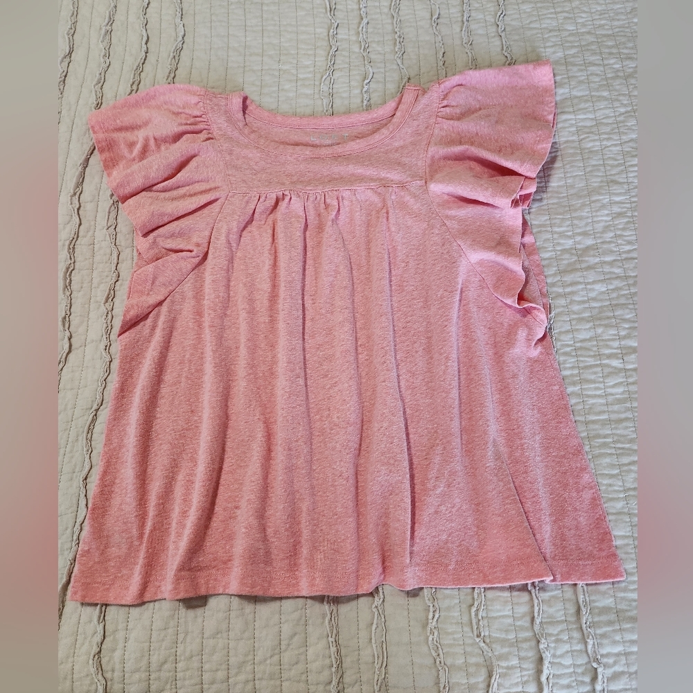 Loft Women's Ruffle Sleeve Blouse, Size M, Pink